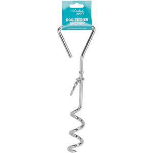 2-Pack Heavy Duty Spiral Ground Dog Tether Anchors – Camping Awning Pegs For Pets