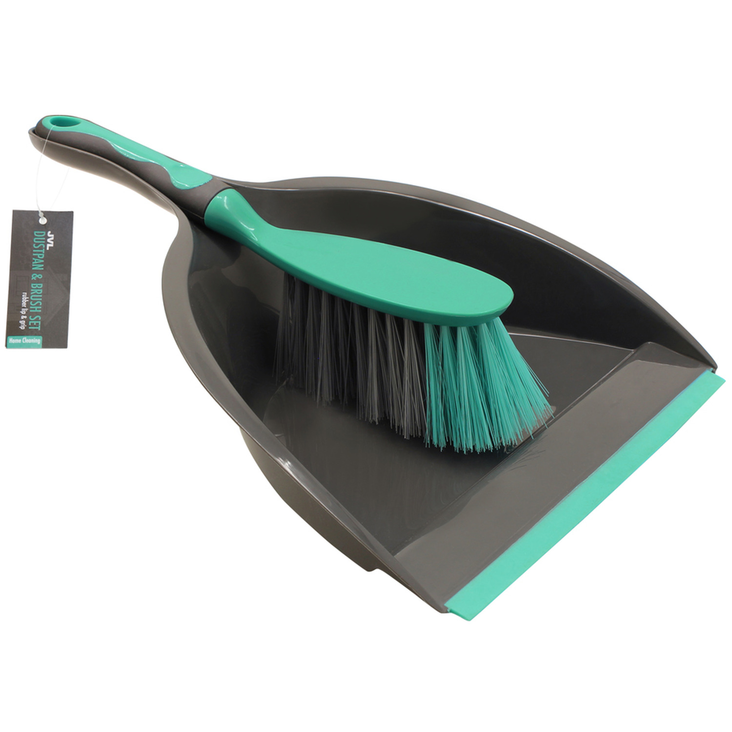 Image of Rubber Grip Dustpan and Bristle Brush&hellip;
