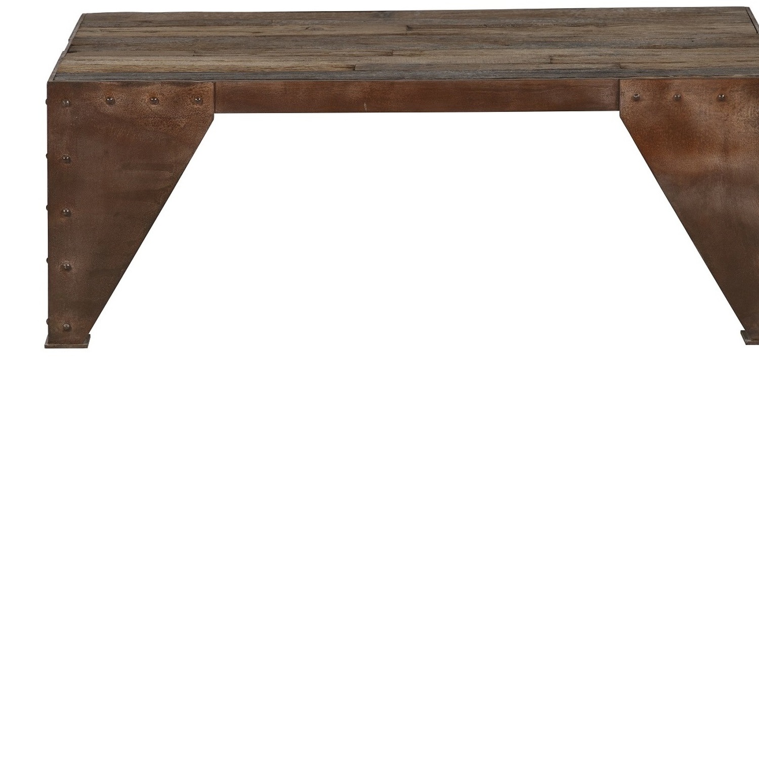 Reclaimed Chadeer Rectangular Coffee Table - Light Wood