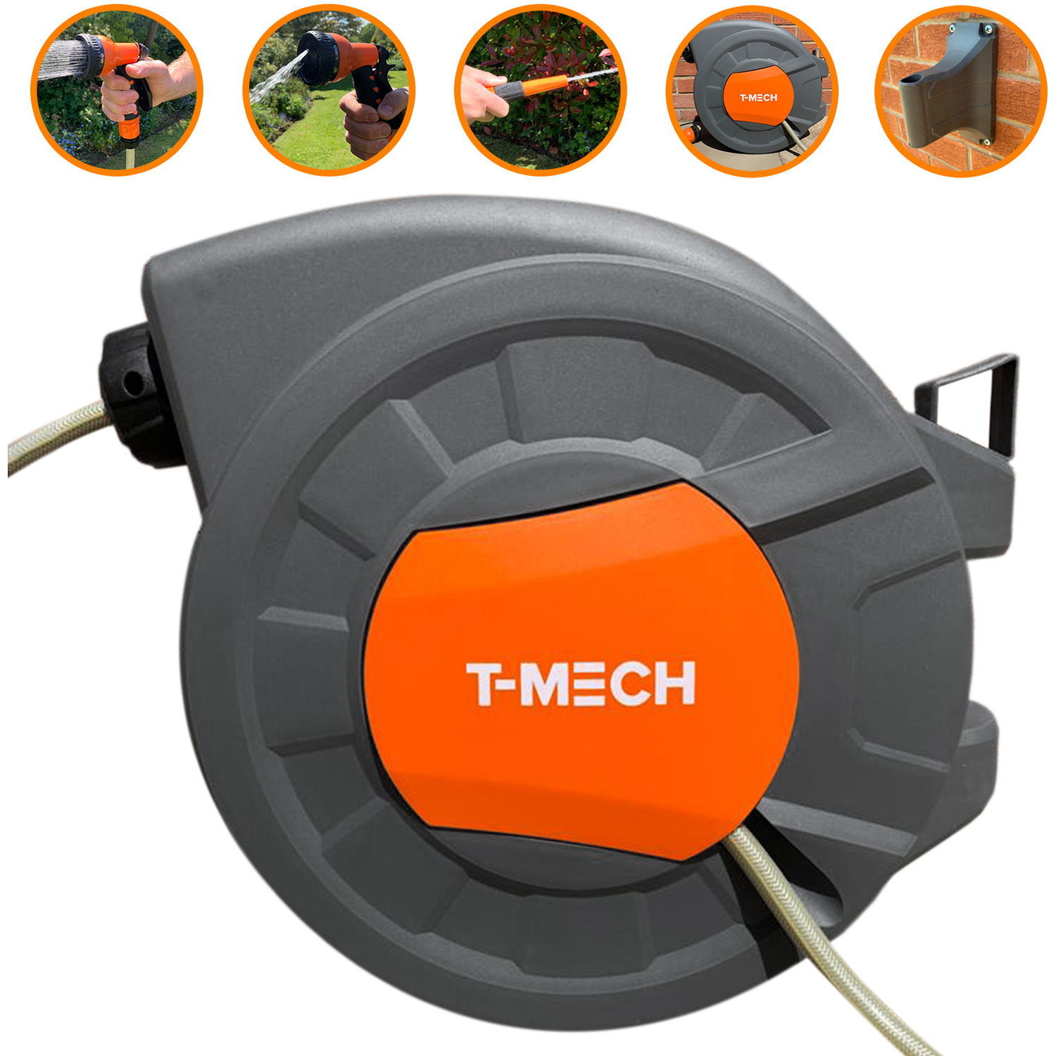 20m Retractable Hosepipe - Grey