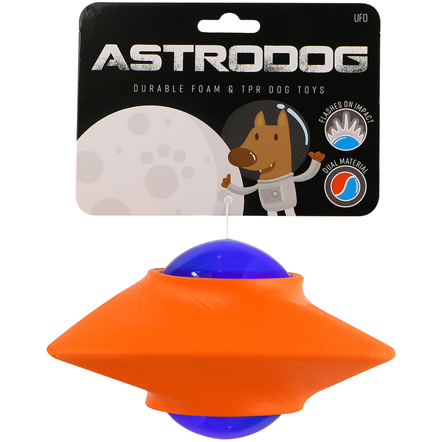 Pet Brands Astrodog LED Spacedog Toy, Orange