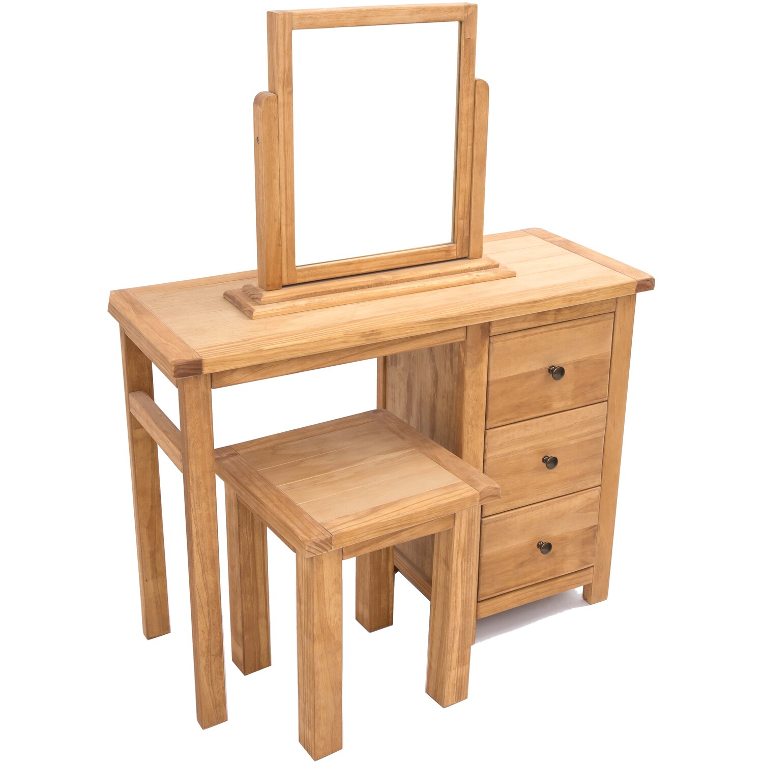 Lugo 3 Drawer Dressing Table Set 