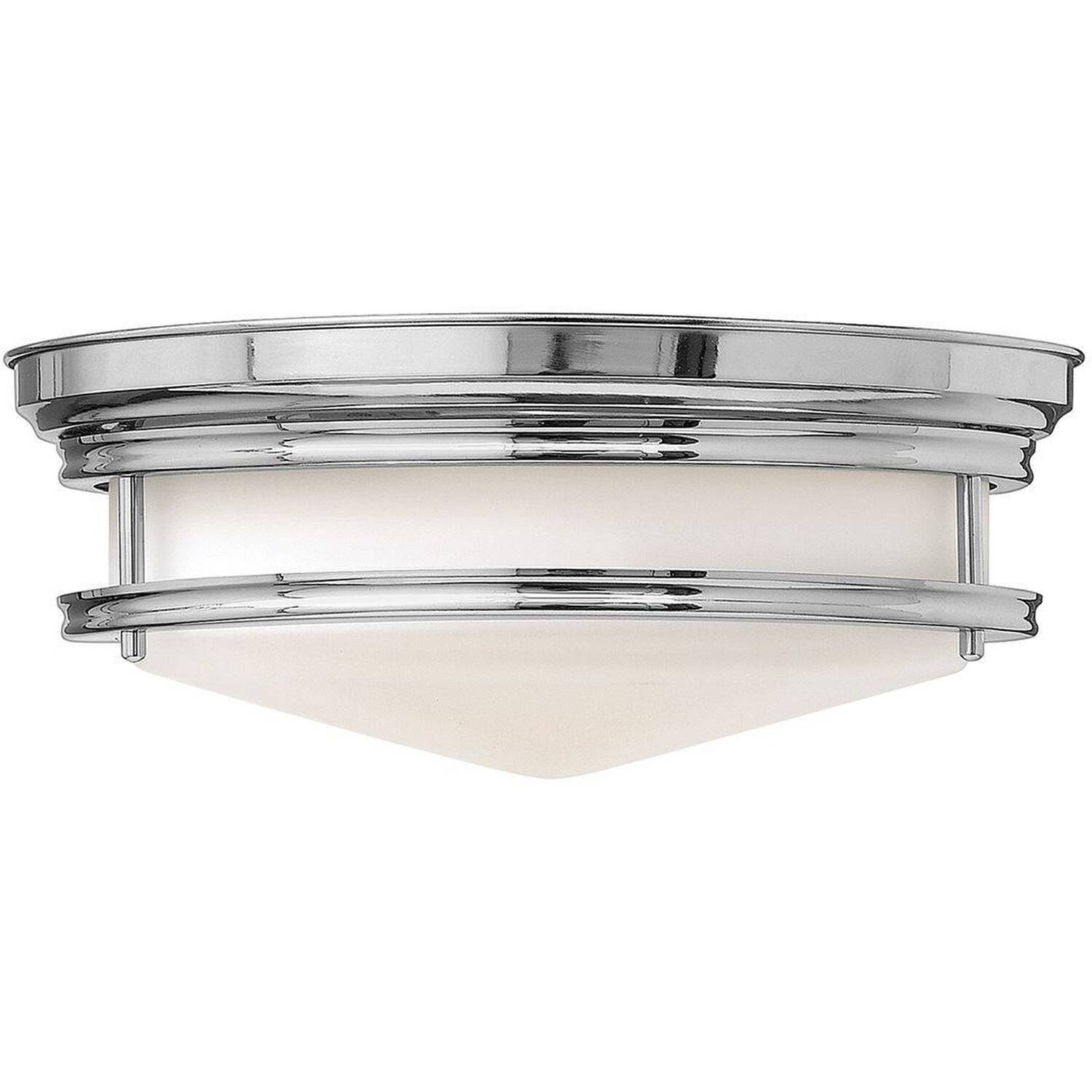 Hadley 3 Light Semi Flush Ceiling Light Chrome, E27 - Chrome