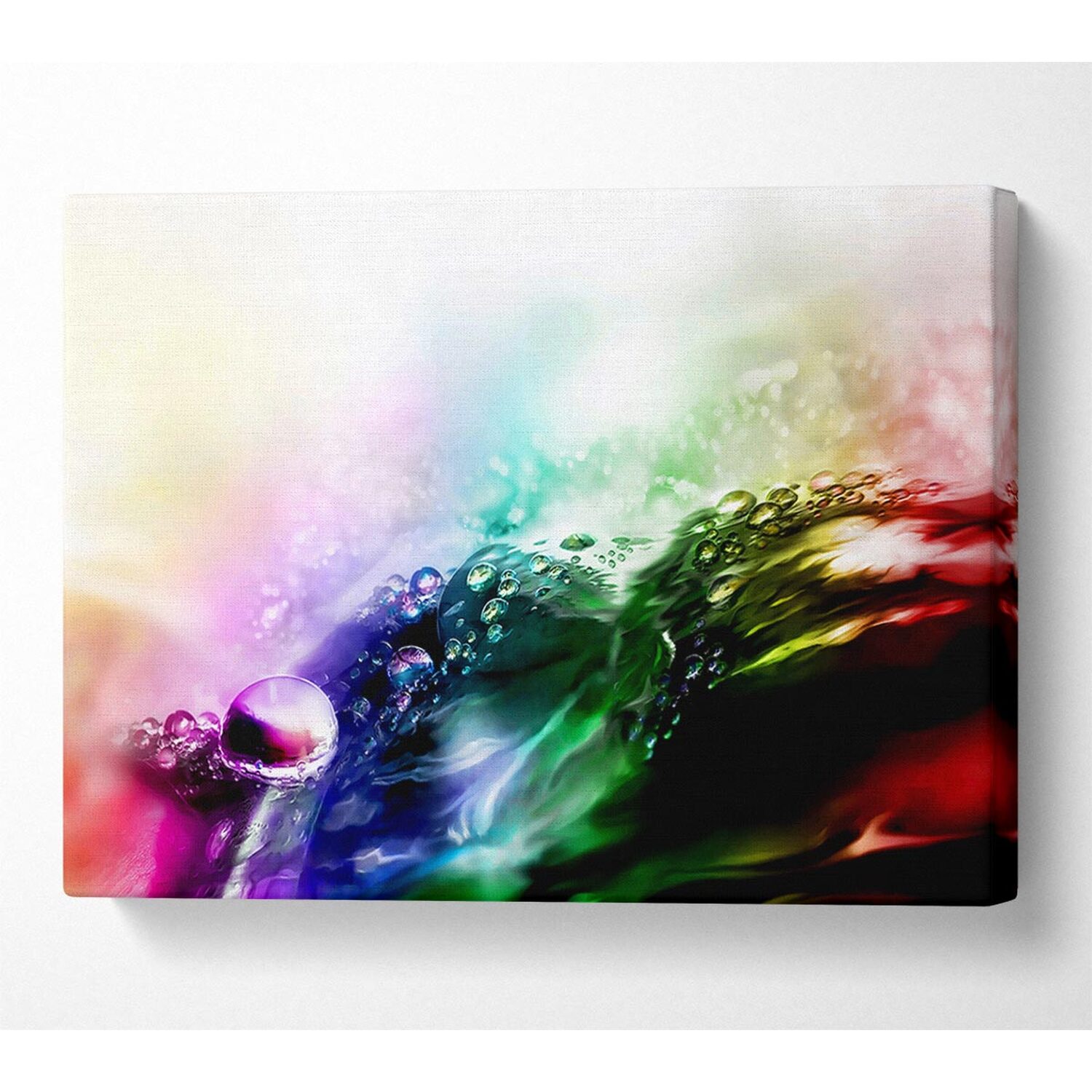 Wallart-Direct - Liquid Diamonds Canvas Print Wall Art - Yellow / 101.6cm thumbnail