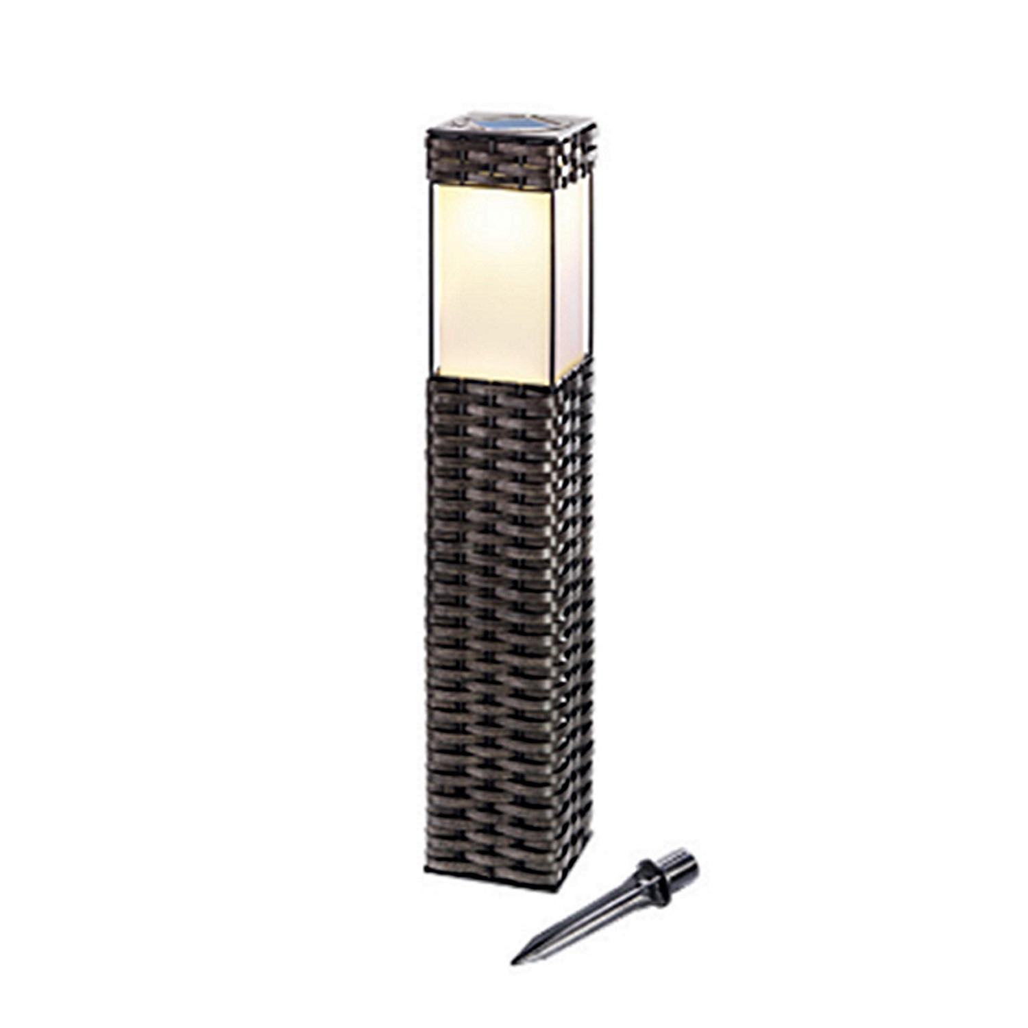 Image of Rattan Effect Square Garden Solar LED&hellip;