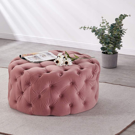 Melia Round LUX Pouffe Single