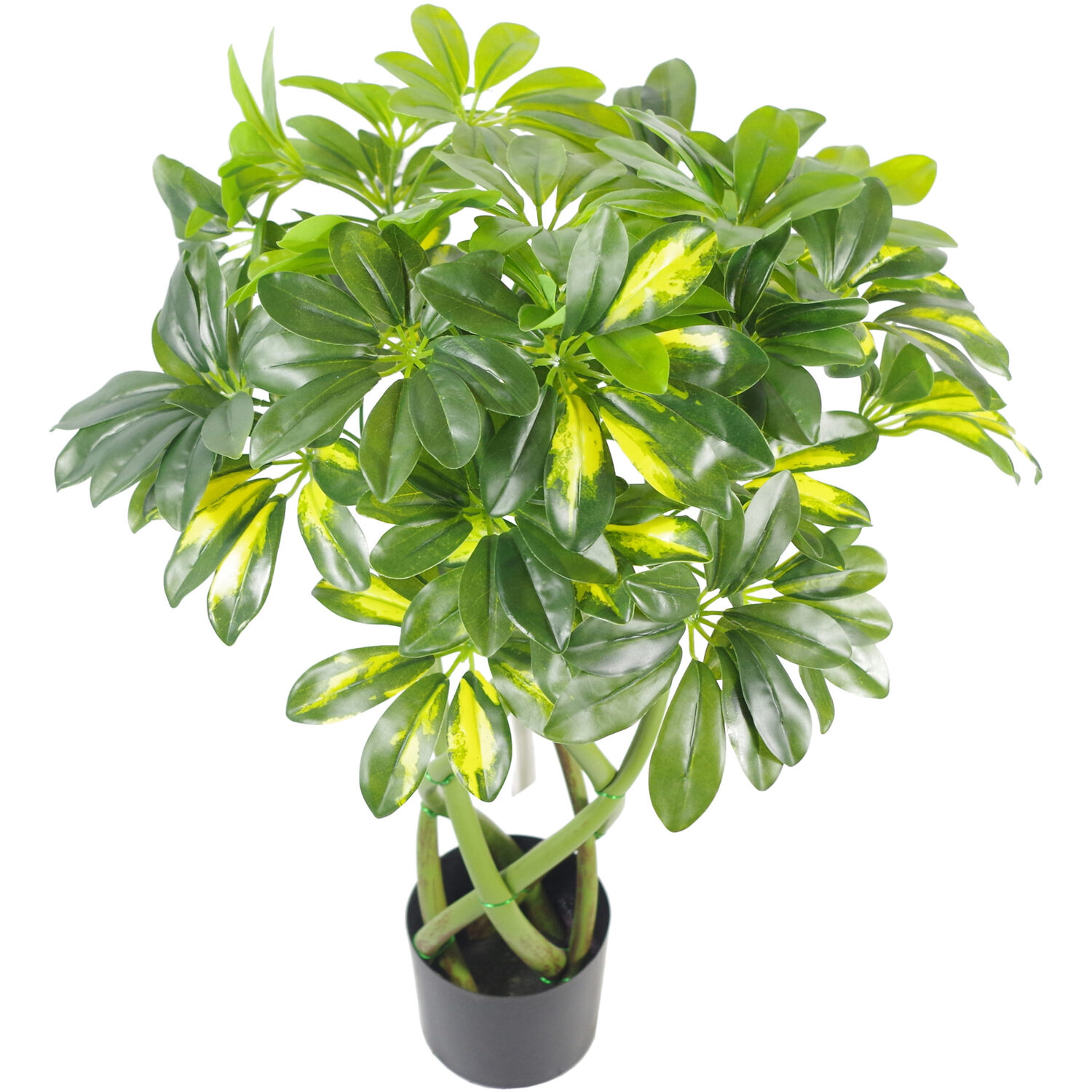 Artificial Twisted Stem Arboricola Artificial Plant Bonsai Bush - Green