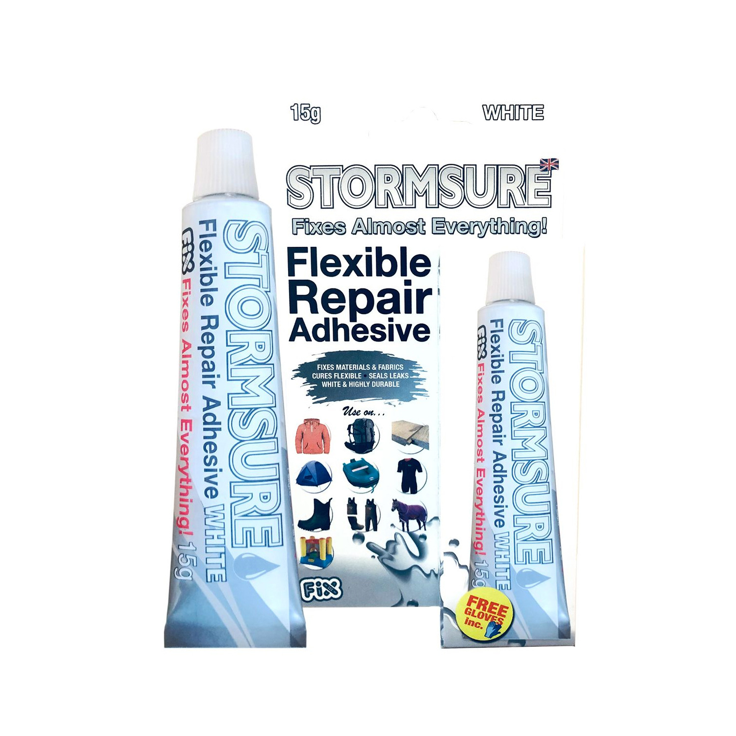 White Stormsure Flexible Repair Adhesive 15g - White