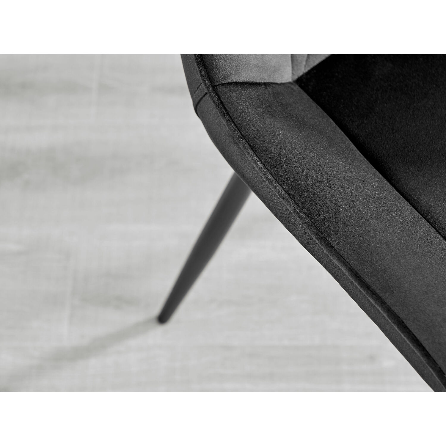 Elina White Marble Effect Round Dining Table And 2 Pesaro Black Leg Chairs - Black