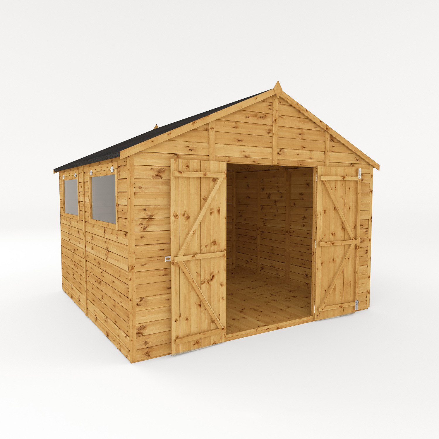 10 x 10 Wooden Garden Shed Shiplap Apex Workshop