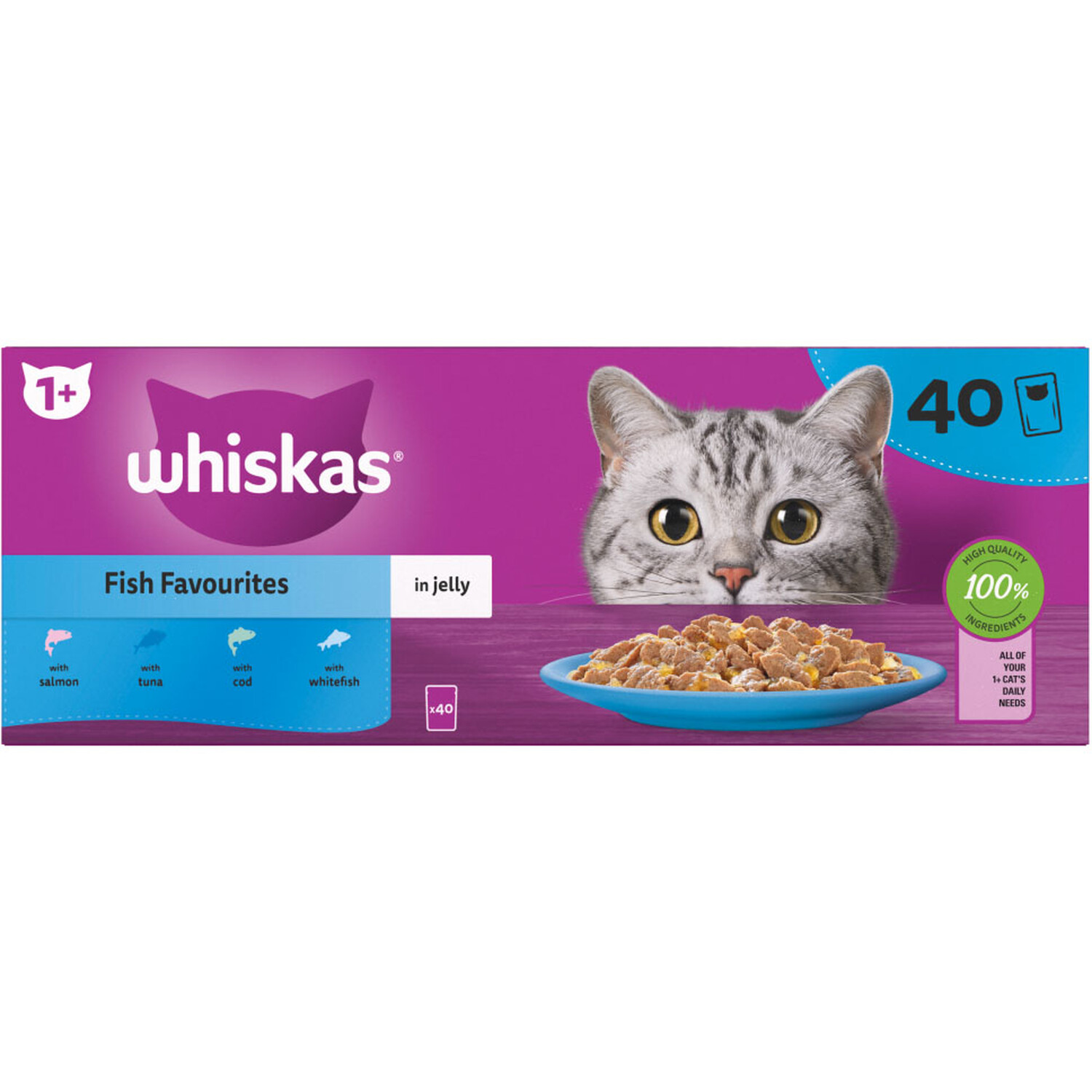 Whiskas 1+ Pouches In Jelly - Fish Favourites / 40 - Image 14
