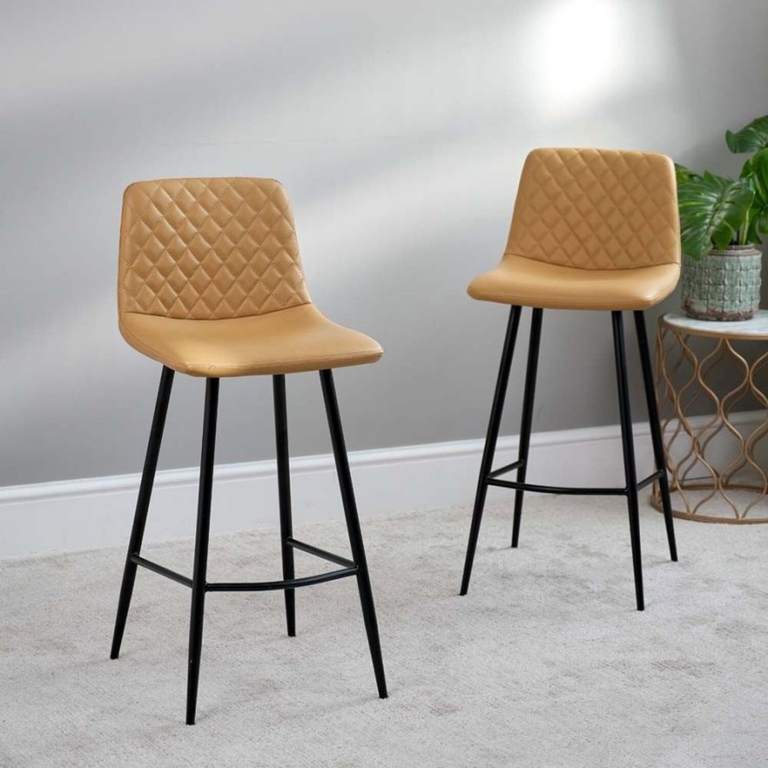 Woods Furniture - Ripley Bar Stool (Set of 2) - Mustard thumbnail