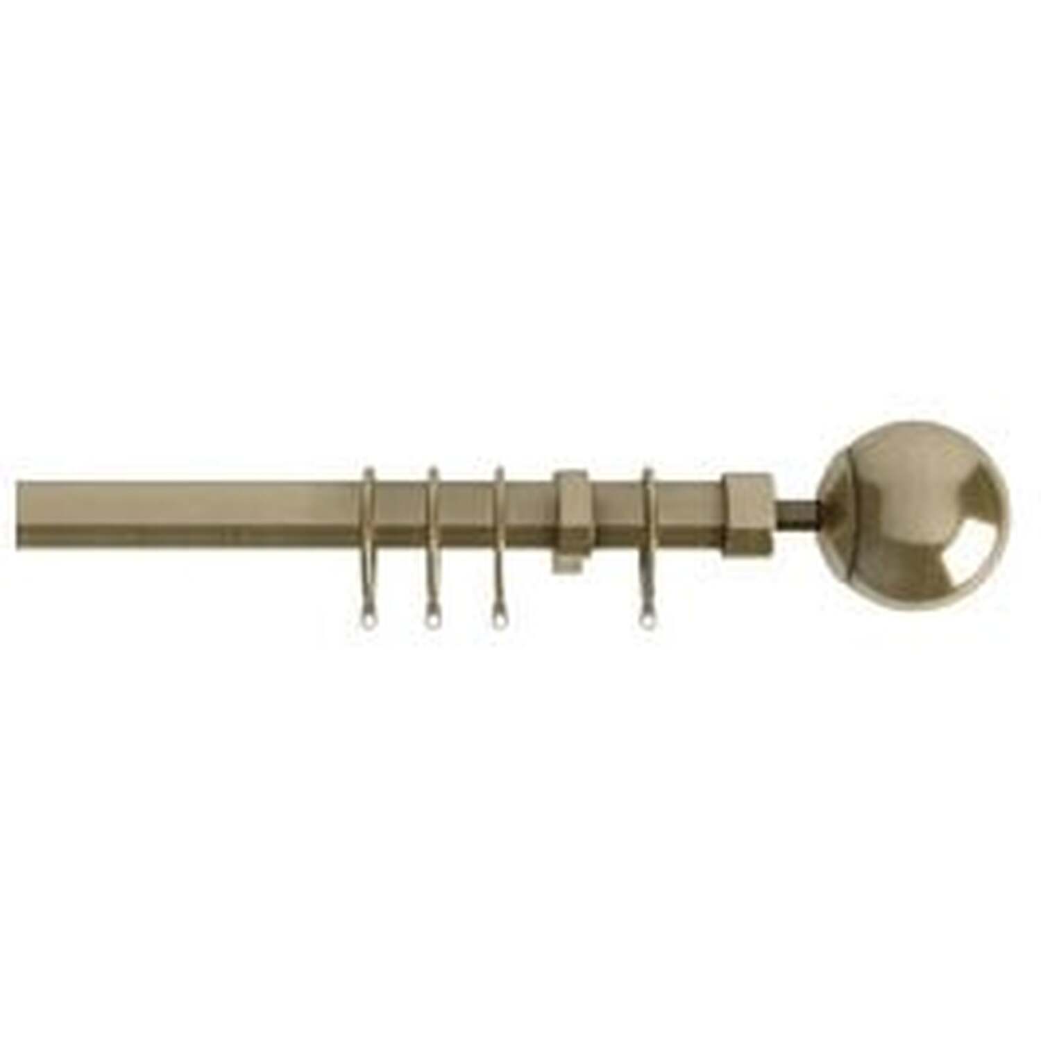 Finesse Extendable Curtain Pole - Antique Brass / 170cm