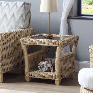 Adlington Cane Side Table Natural Wash