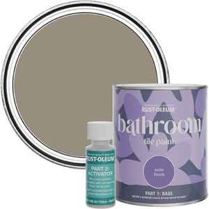 Rust-Oleum Bathroom Tile Paint in Satin Finish - Cocoa 750ml