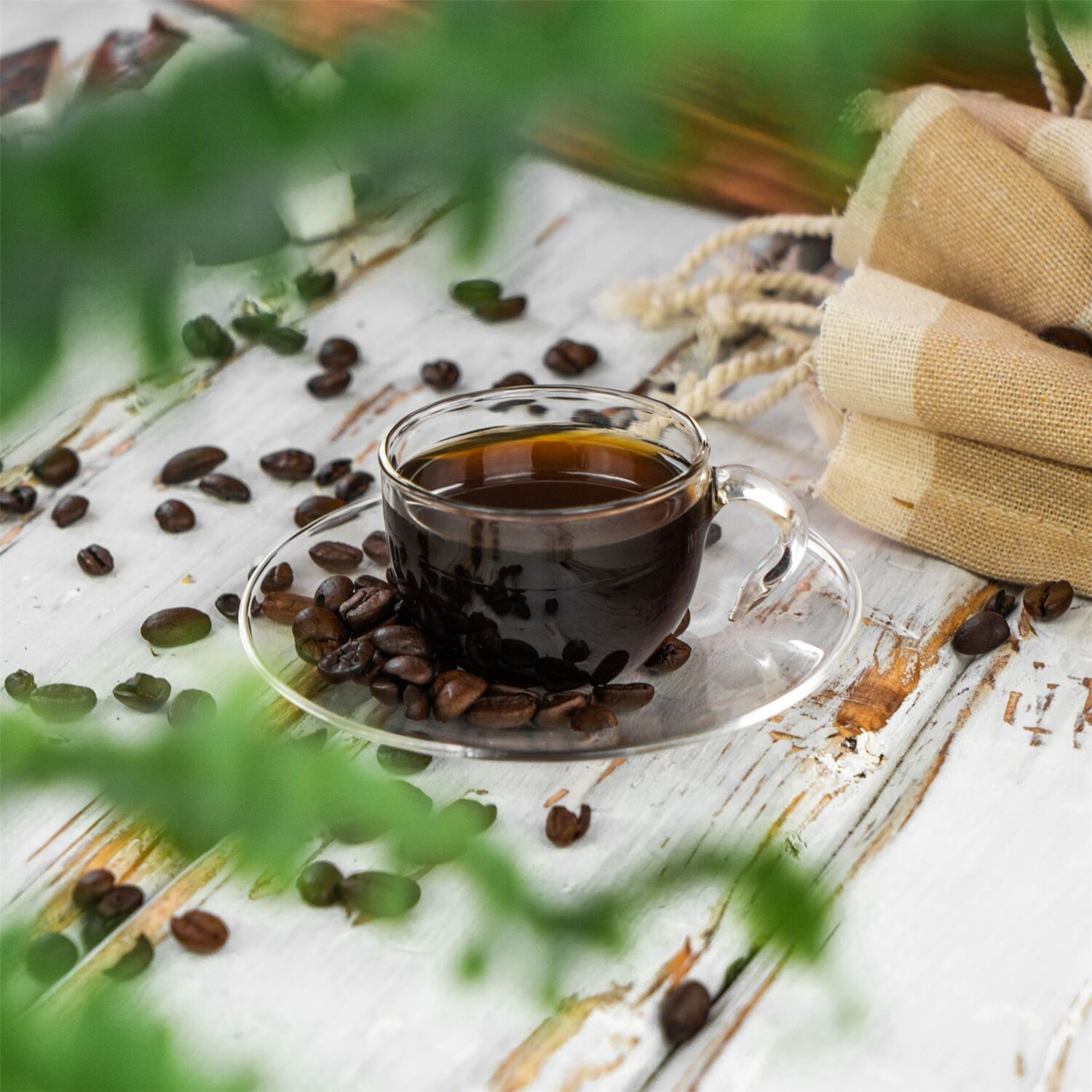 Image of Glass Espresso Cup and Saucer Set&hellip;