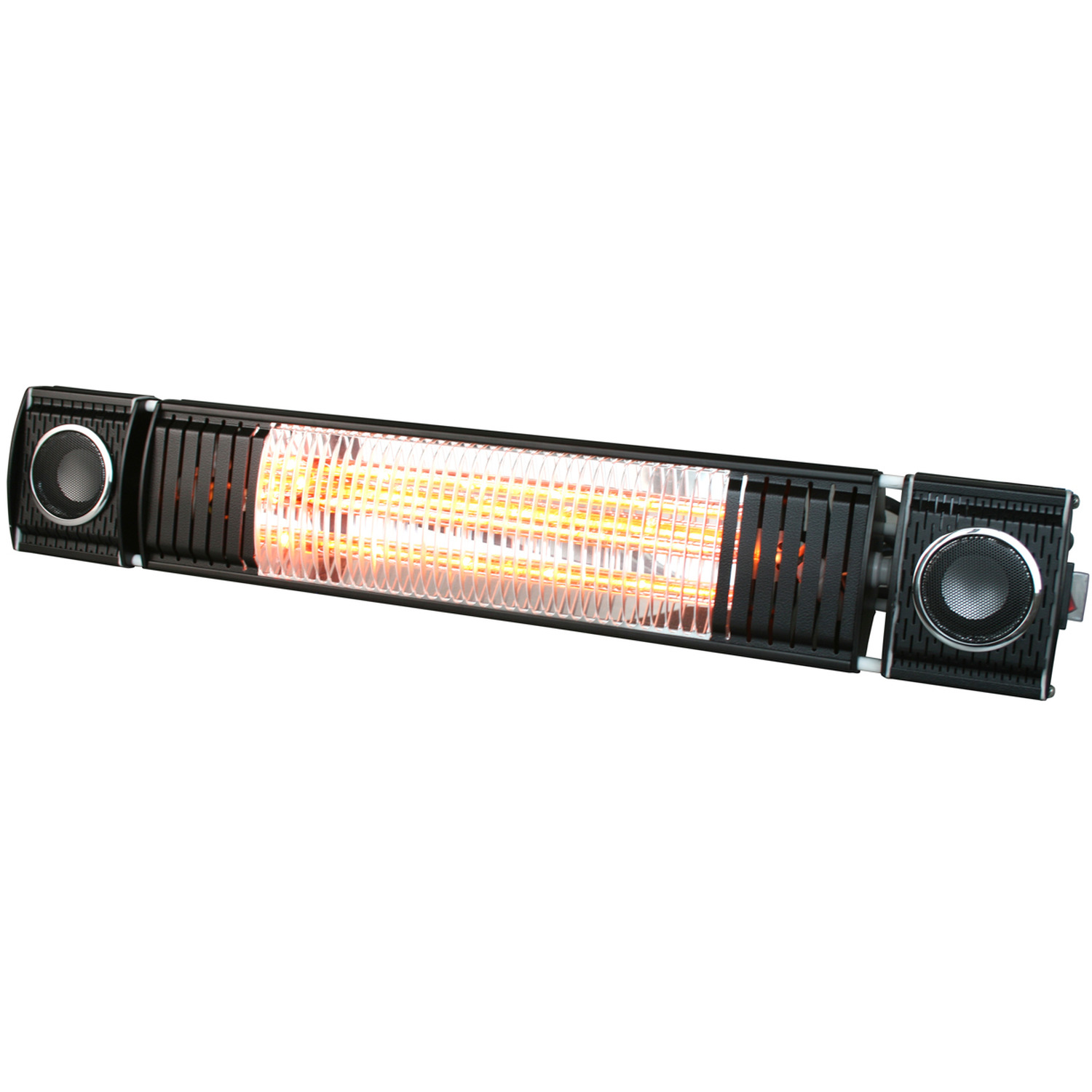Wall Mount Outdoor Patio Heater With Bluetooth Speaker - Black
