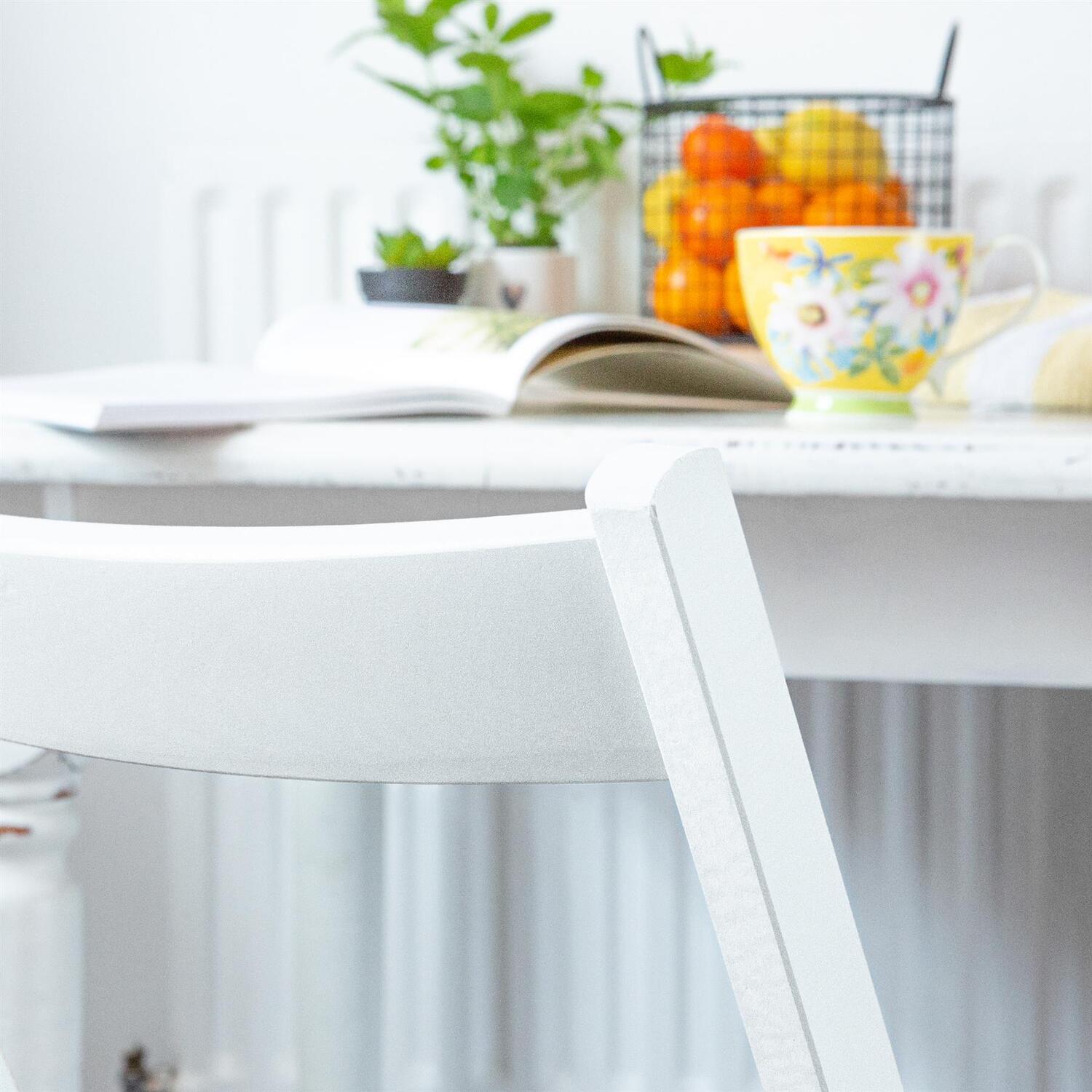 Beech Wood Folding Chair - White 14kg