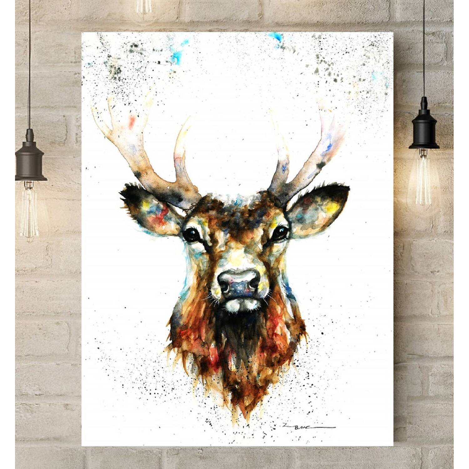 Stag Canvas - Brown / 12 x 8 in