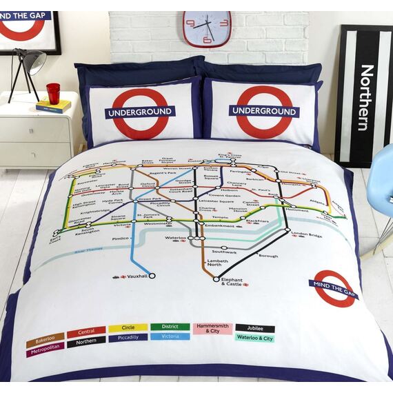 London Underground Stations Duvet Cover Set