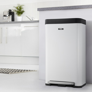White 65L Recycle Pedal Bin Wide Single Pedal Operation Single Compartment shot 4065465
