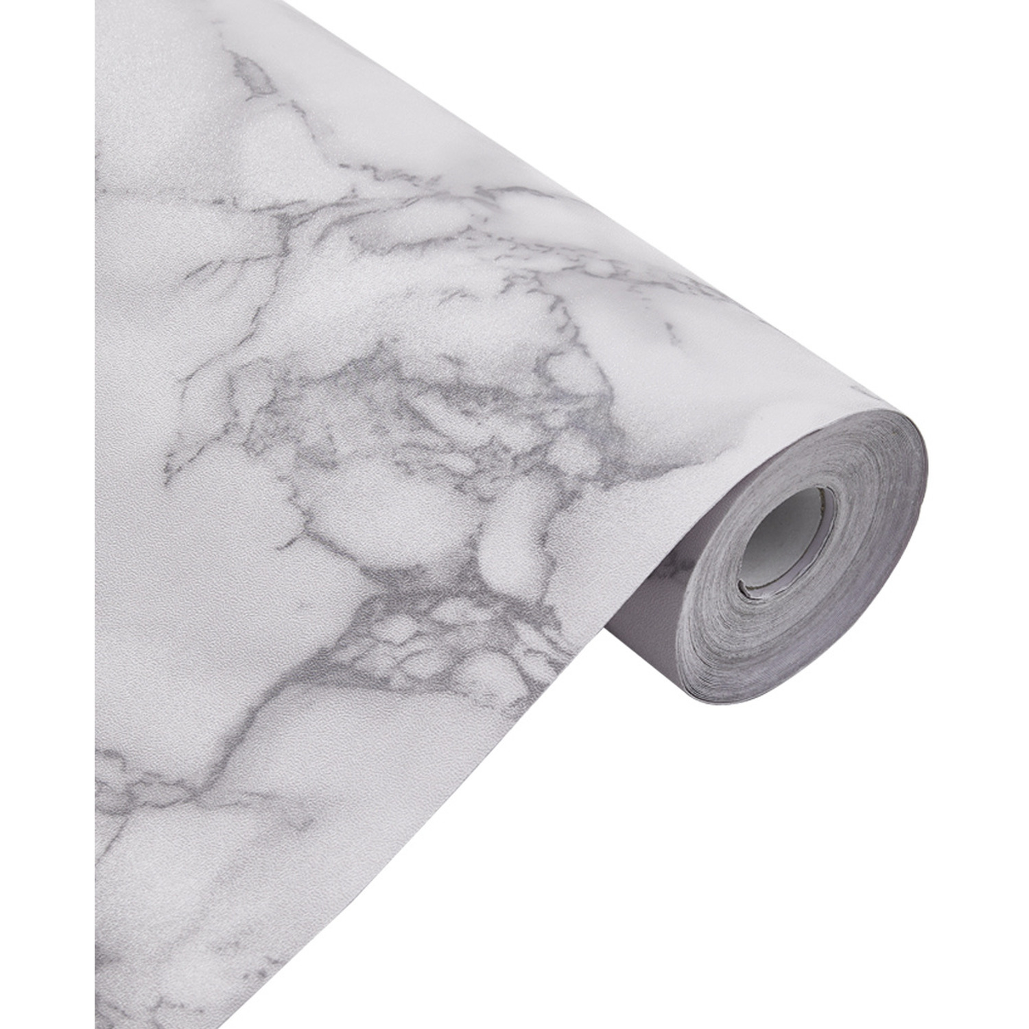 Marble Peel And Stick Pvc Wallpaper Roll - White