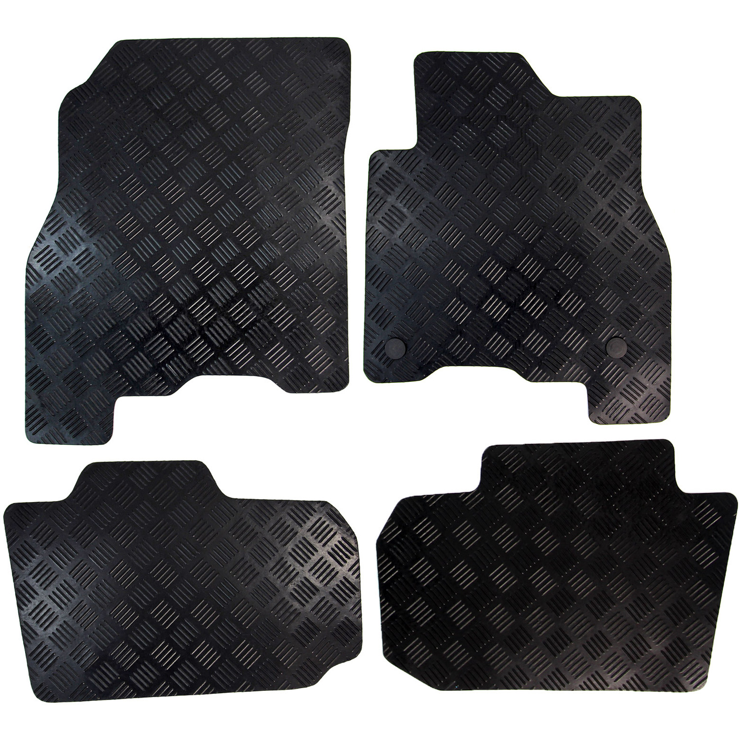 Nissan Leaf Car Floor Mats 2018 onwards Tailored Rubber 4pc Set Black - Black