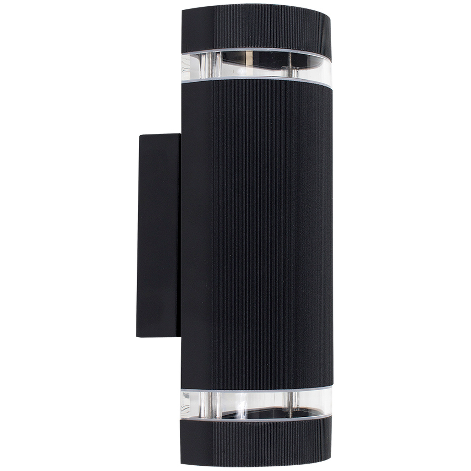 Image of Black Modern Aluminium Ribbed Glass Outdoor&hellip;