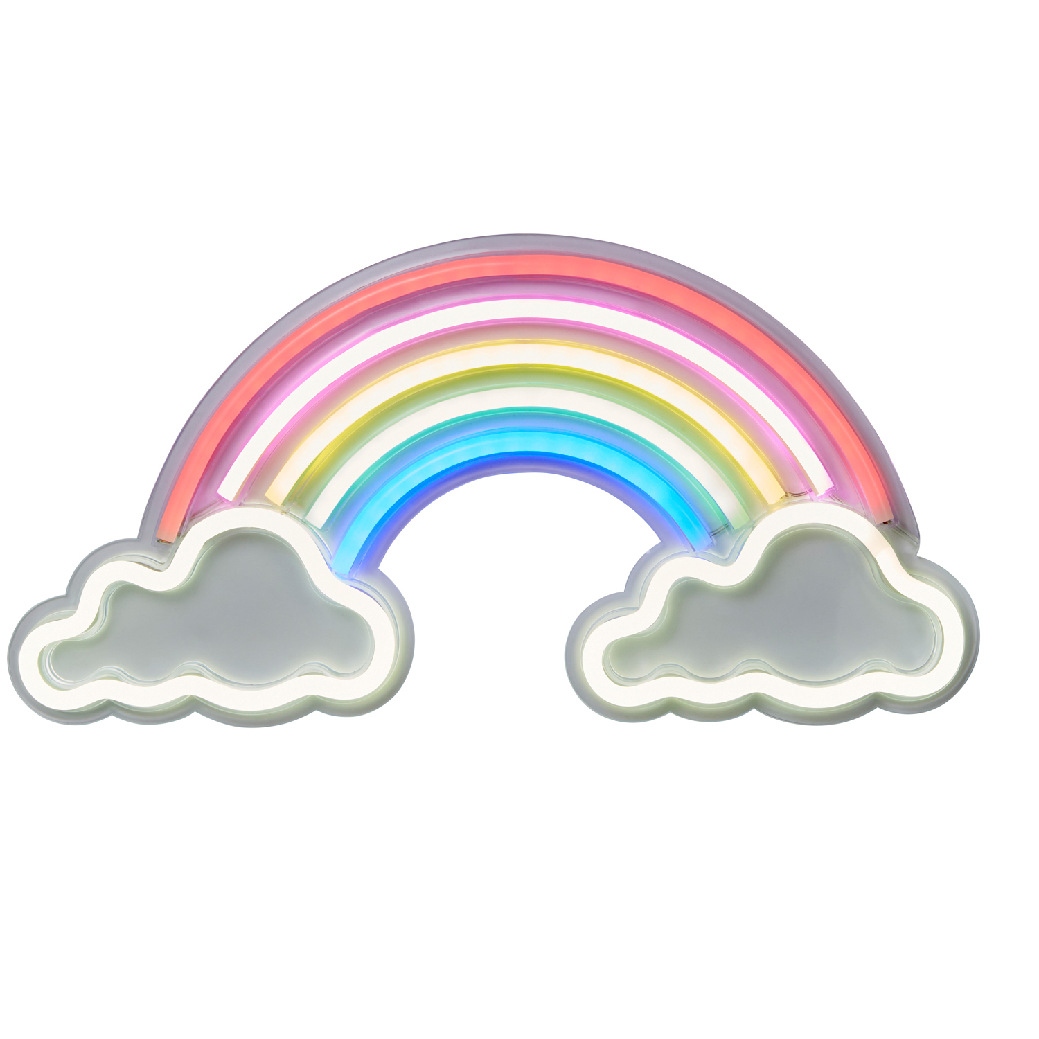 Glow Children S Rainbow Cloud Neon Wall Light - Multi Coloured