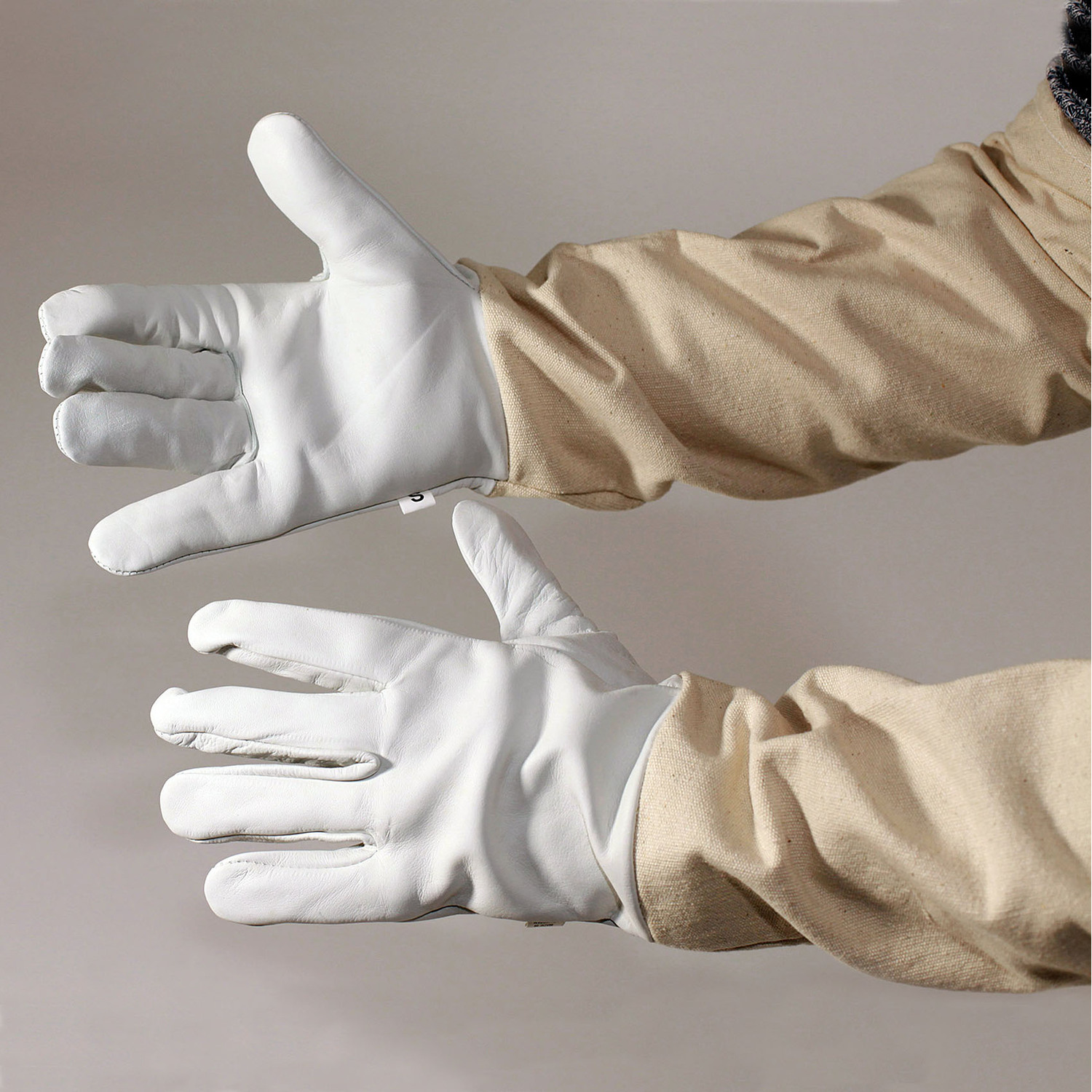 Actiasbee Beekeepers Bee Gloves Large Quality Leather - Cream