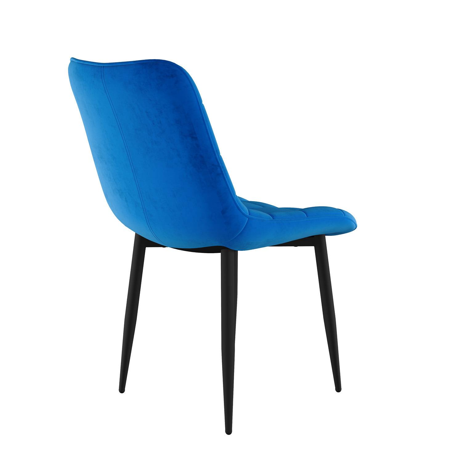 Nova Modern Velvet Dining Chair Set Of 2 - Blue