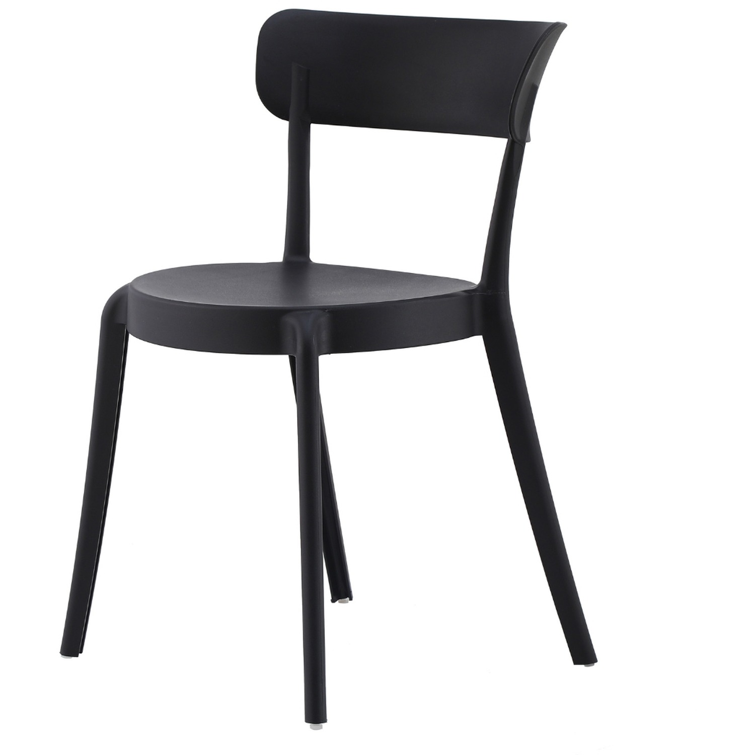 Plastic Bistro Dining Chair - Black