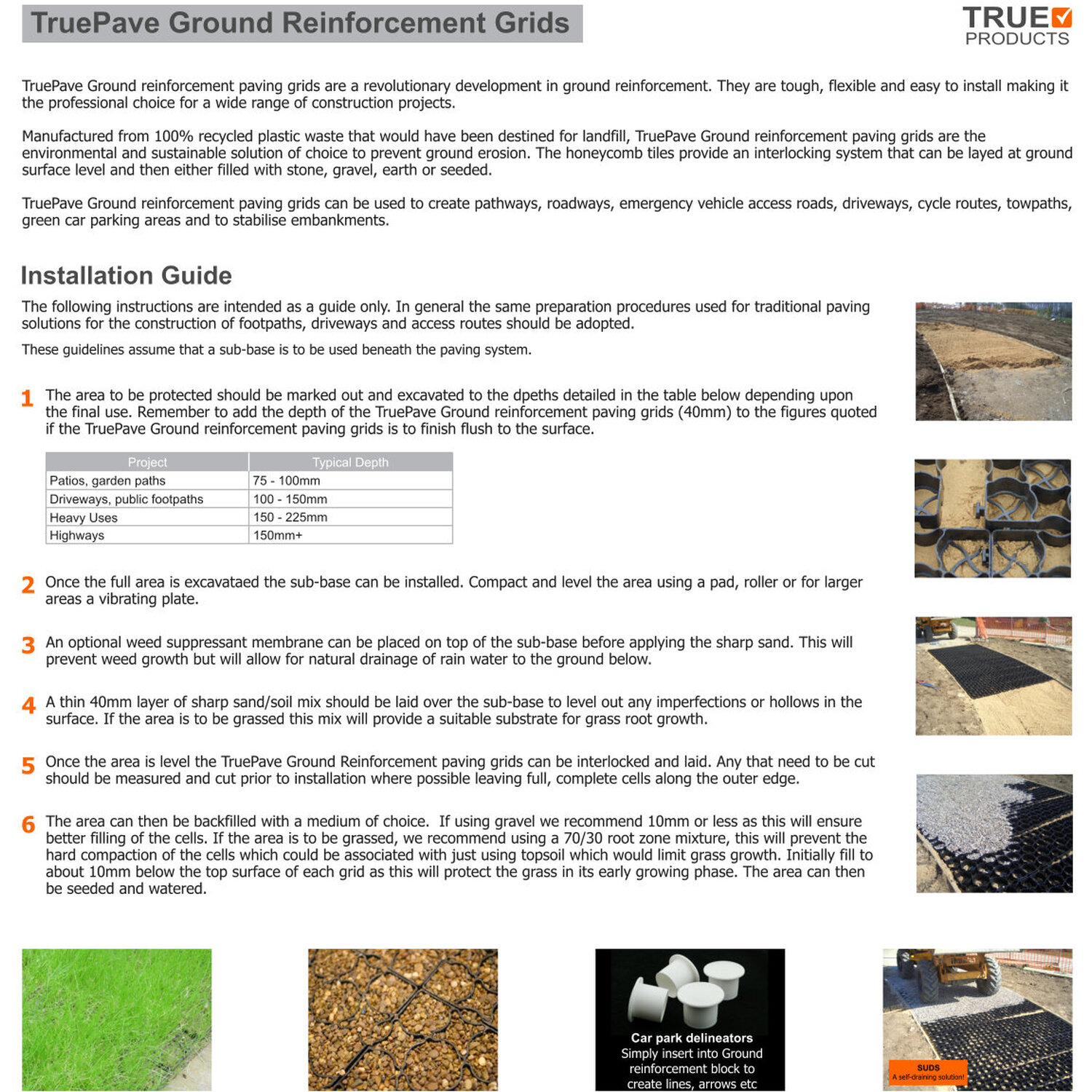 TruePave Grids Shed Base Kit with Weed Fabric