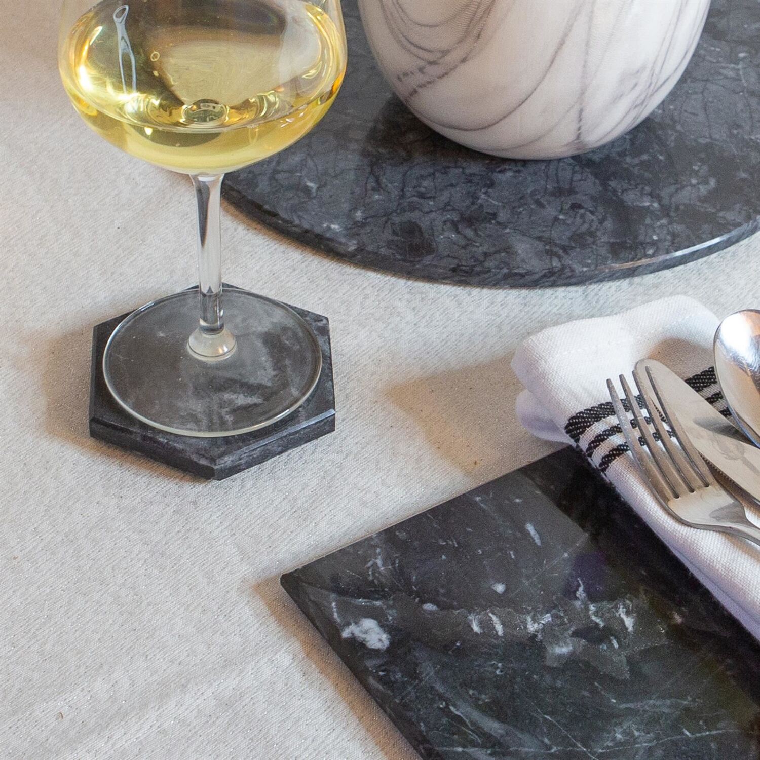 Image of Hexagonal Marble Coasters - 10cm -&hellip;