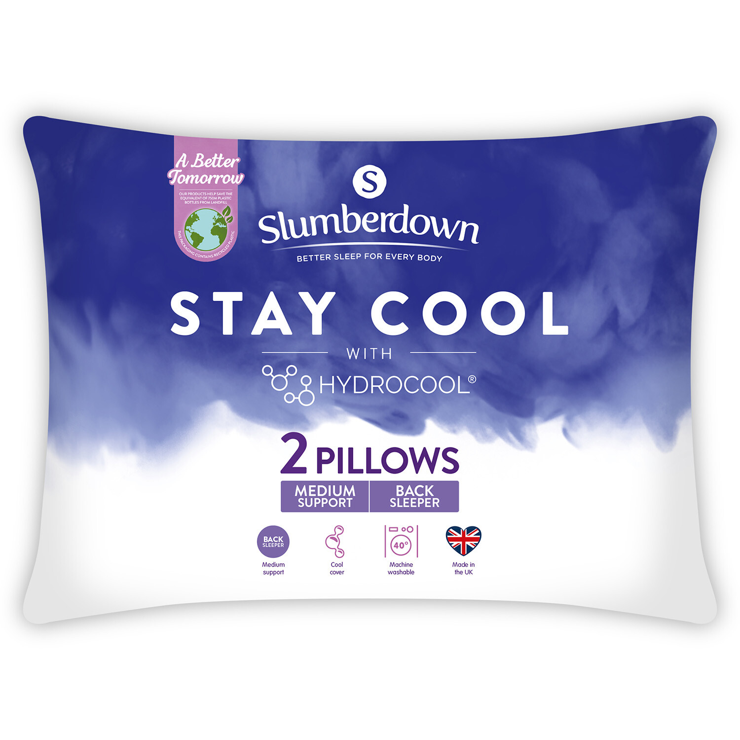 Slumberdown Pack Of 2 Hydrocool Pillows