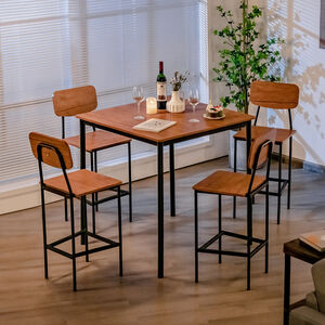 5Pcs Counter Height Dining Table and Chair Set