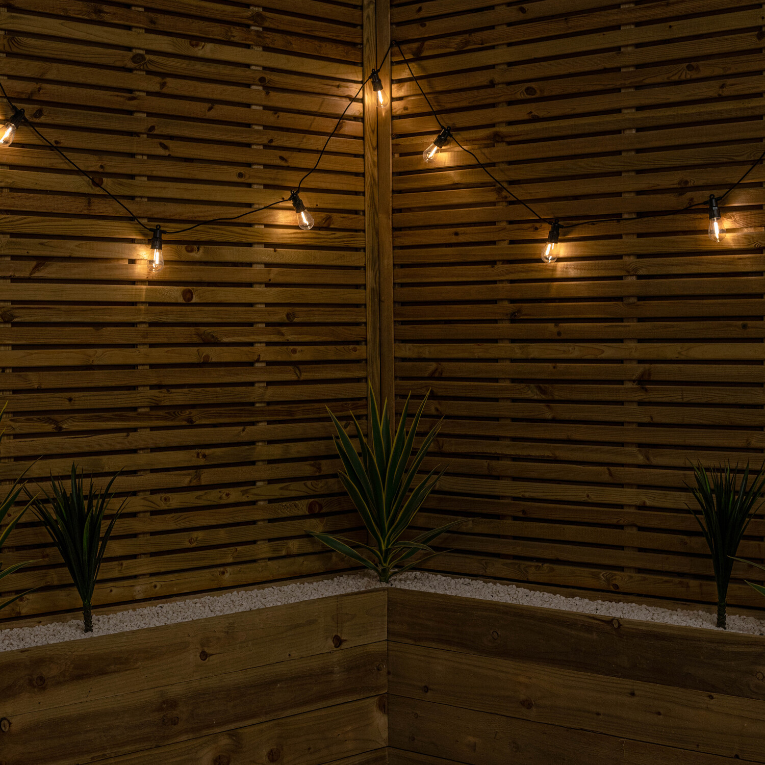 Set of 20 Indoor Outdoor Connectable Vintage Festoon Lights
