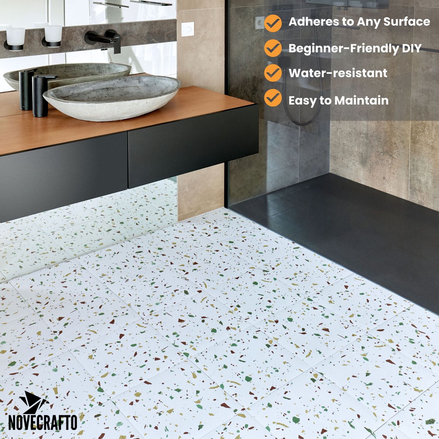 Terrazzo Peel And Stick Floor Tile