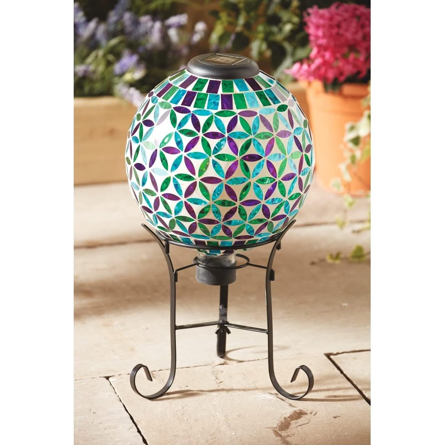 Image of Solar Powered Glass Globe Garden Light&hellip;