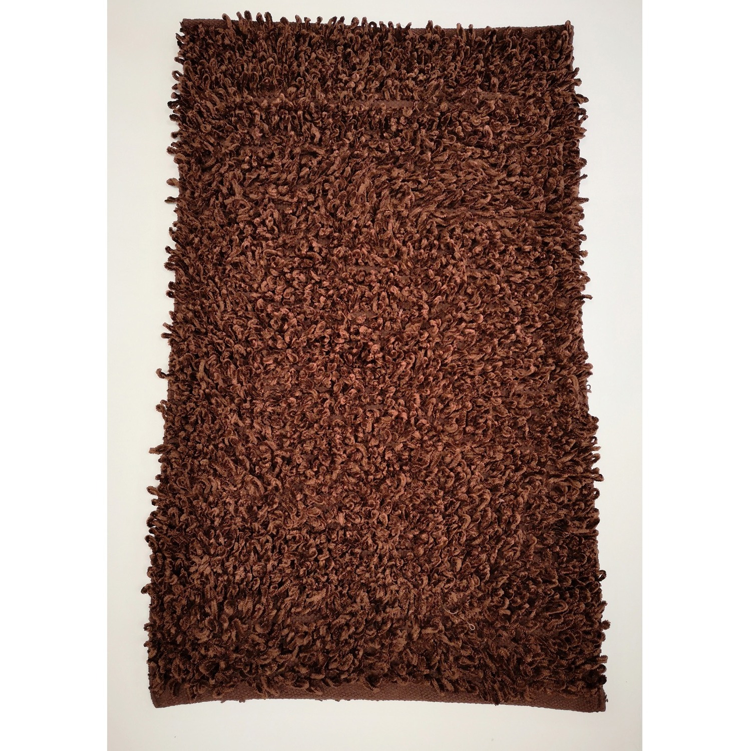 Oxford Shaggy Polycotton Super Absorbant Rug (88x55 cm) - Chocolate
