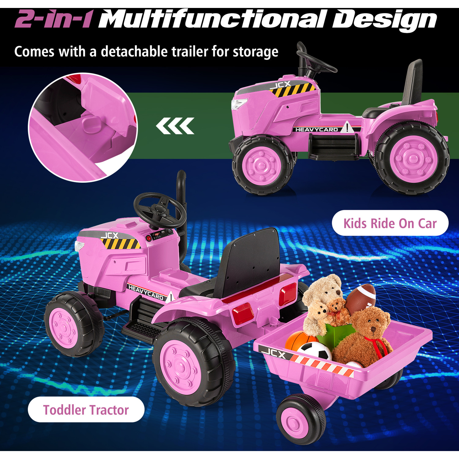 Toy Car Rider Kids Electric Toy Car Ride on Tractor