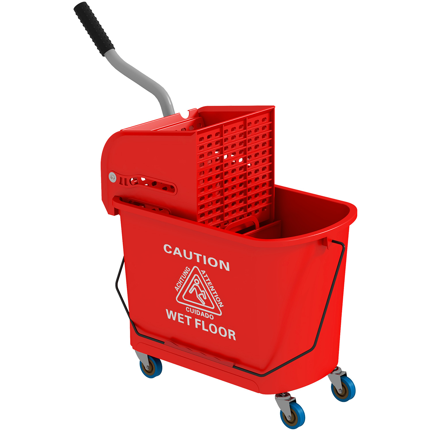 Image of HOMCOM Mop Bucket with Wringer Wheels&hellip;