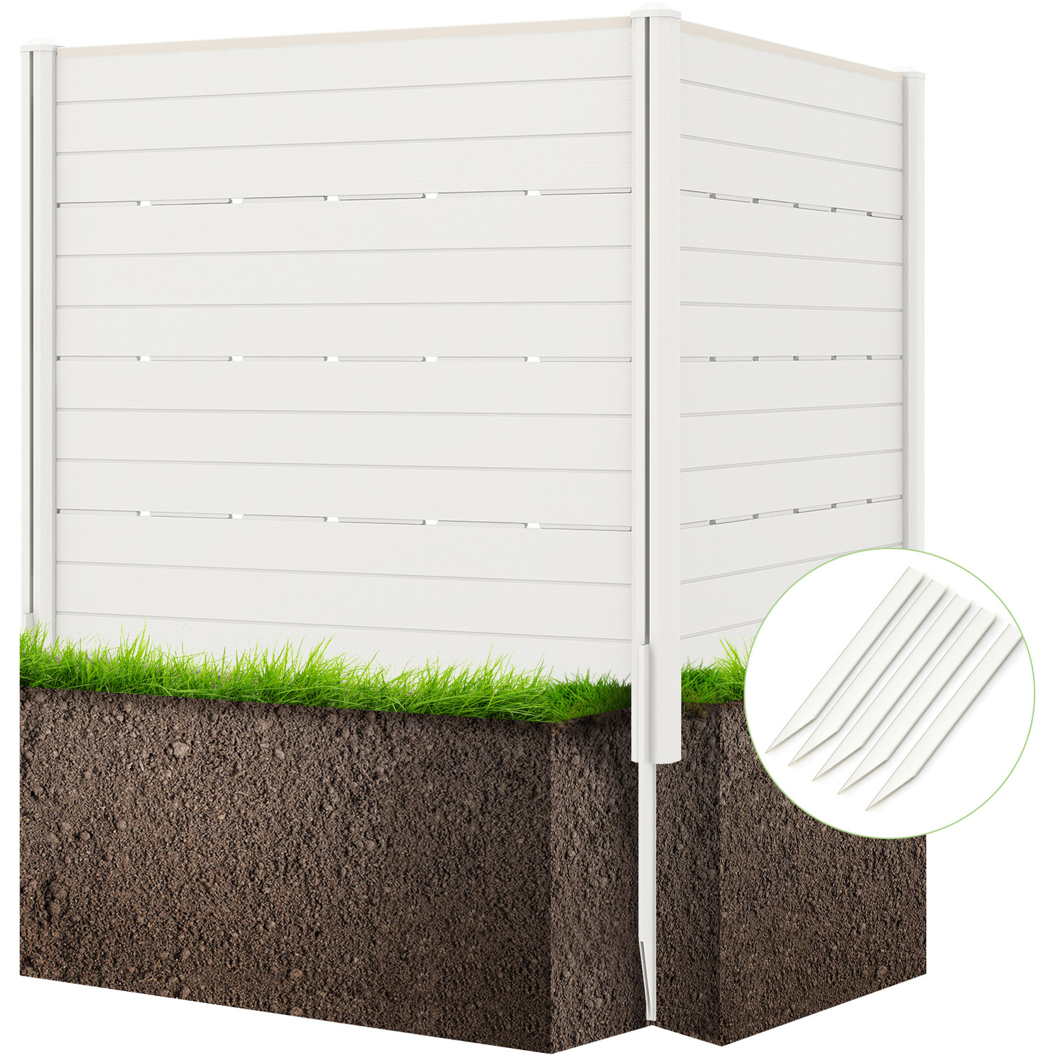 2 Panels Outdoor Privacy Screen
