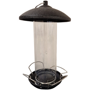 Large Hanging Steel Bird Seed Feeder with 4 Feeding Ports