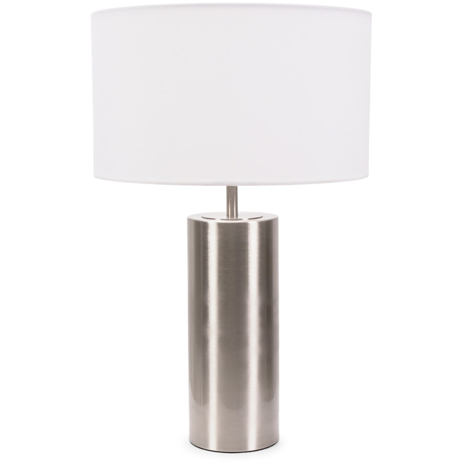 Image of Lexy Fabric Drum Shade with Chrome&hellip;