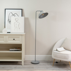 Morris Floor Lamp with Angled Dome Shade
