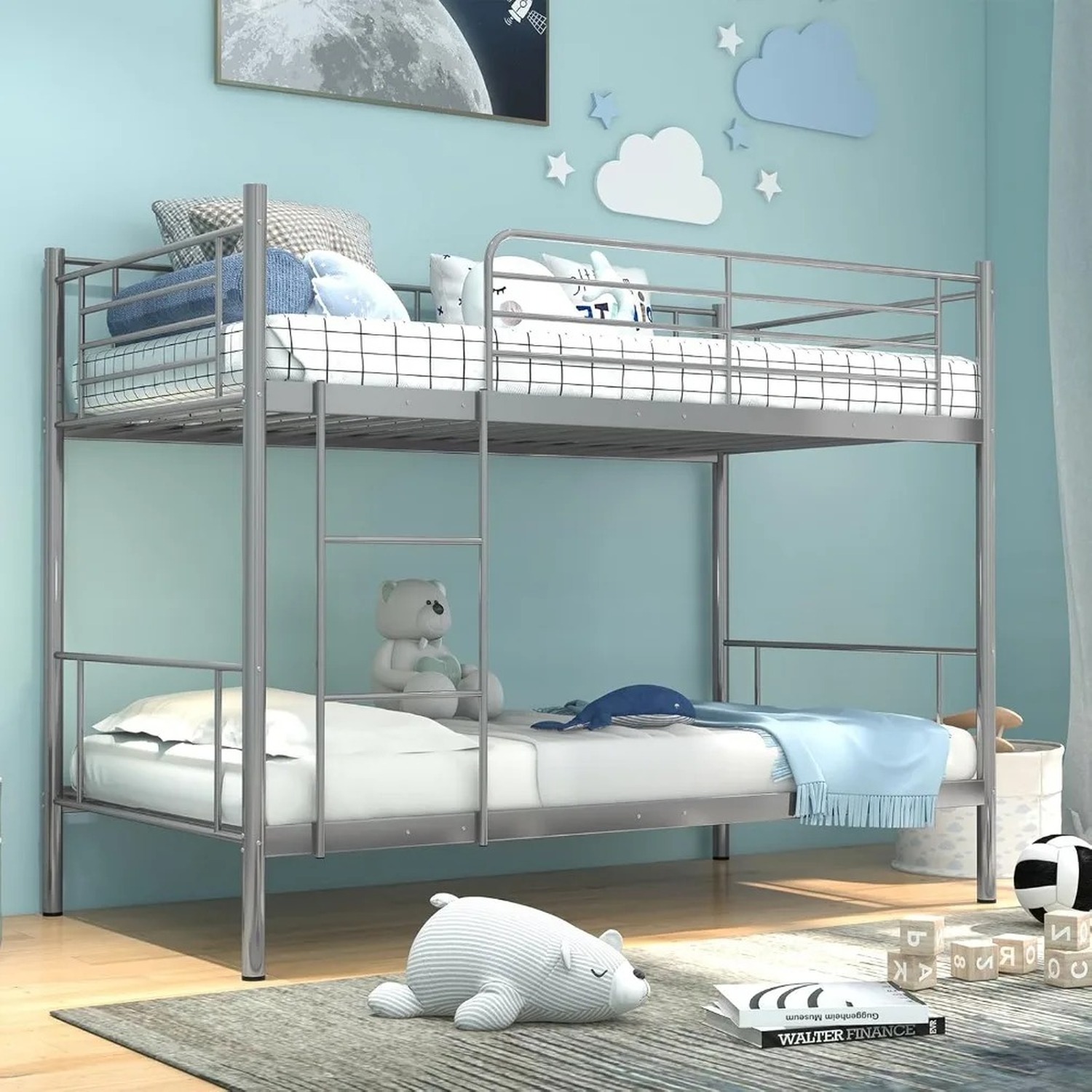 Single Kids Bunk Bed - Silver
