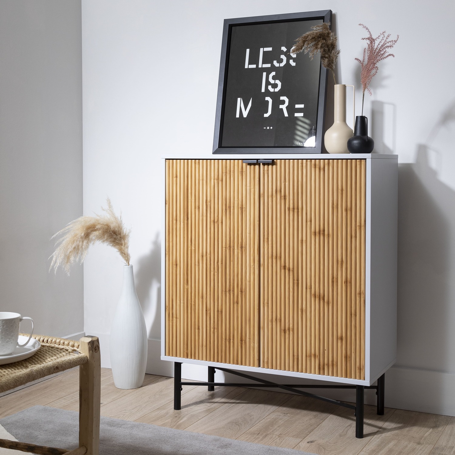 Rokstorp Sideboard In Grey And Pine - Grey