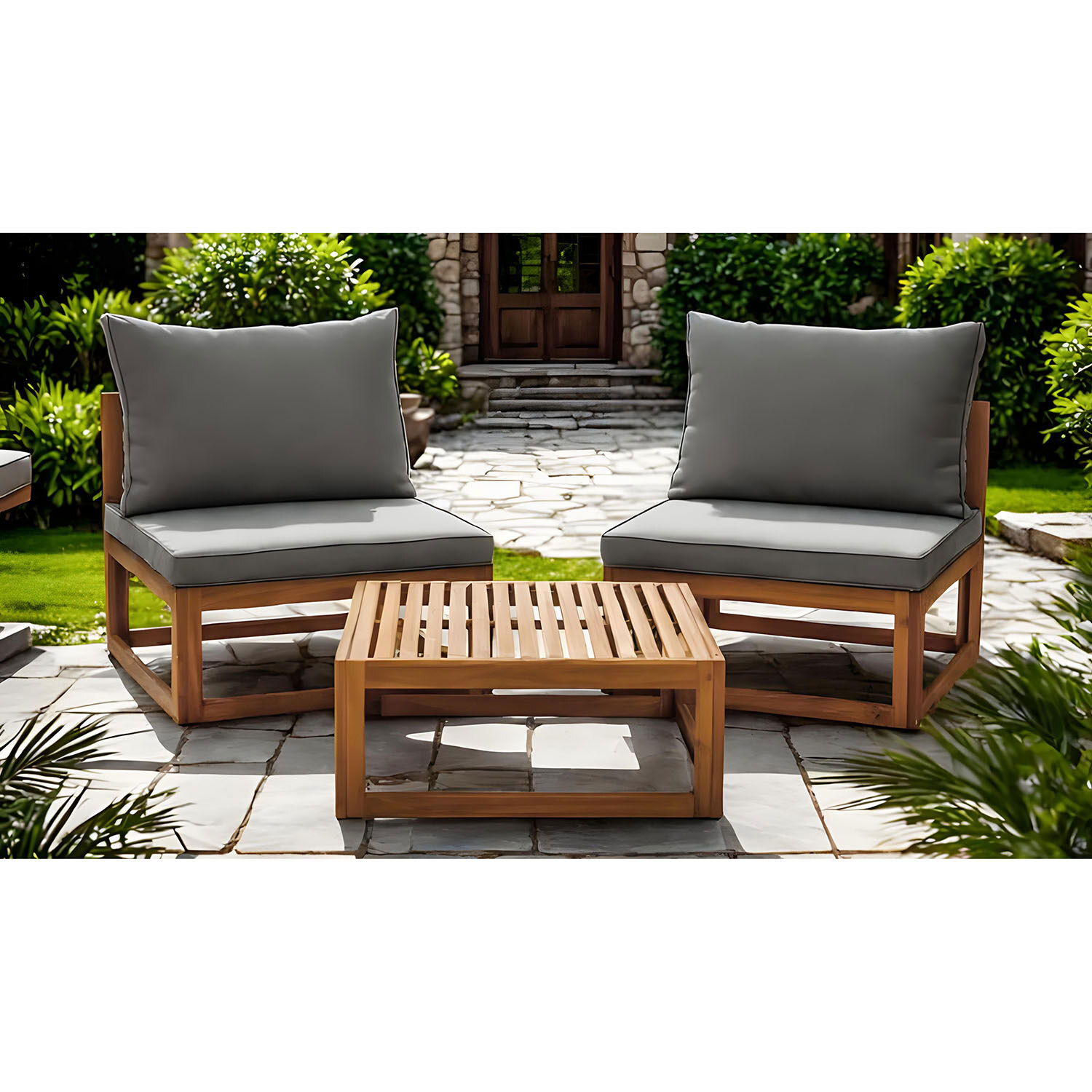 Eliza Bistro Set - Wood
