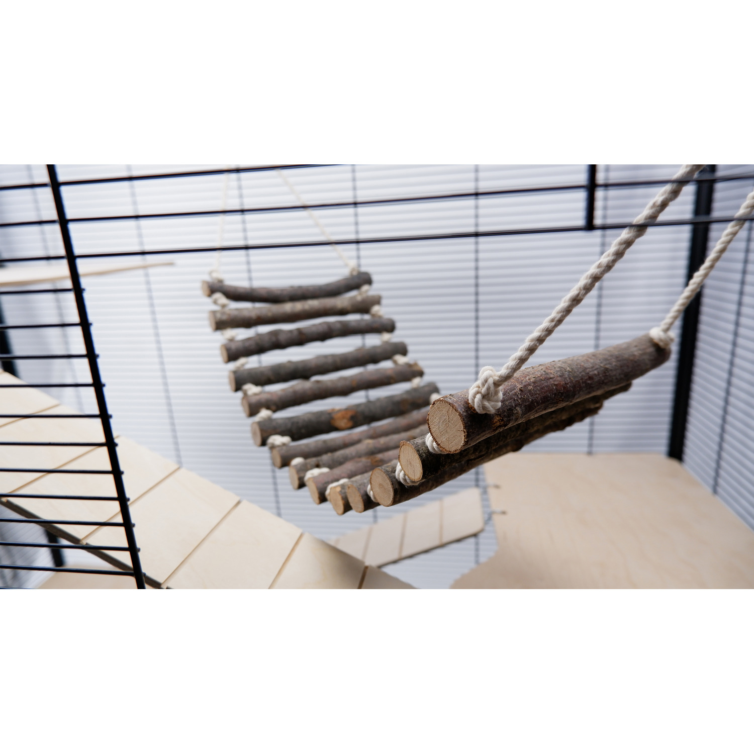 Rope Bridge Hanging Toy Rat Ferret Animal Cage Accessory Play Exercise